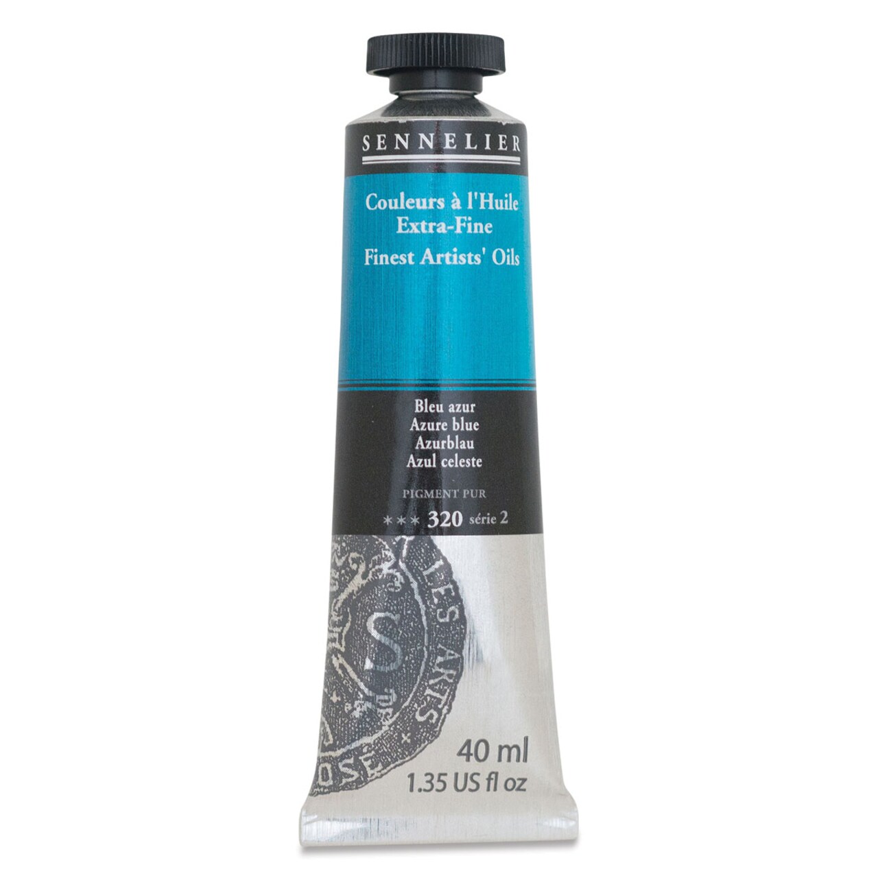 Sennelier Artists' Extra Fine Oil Paint - Azure Blue, 40 ml tube